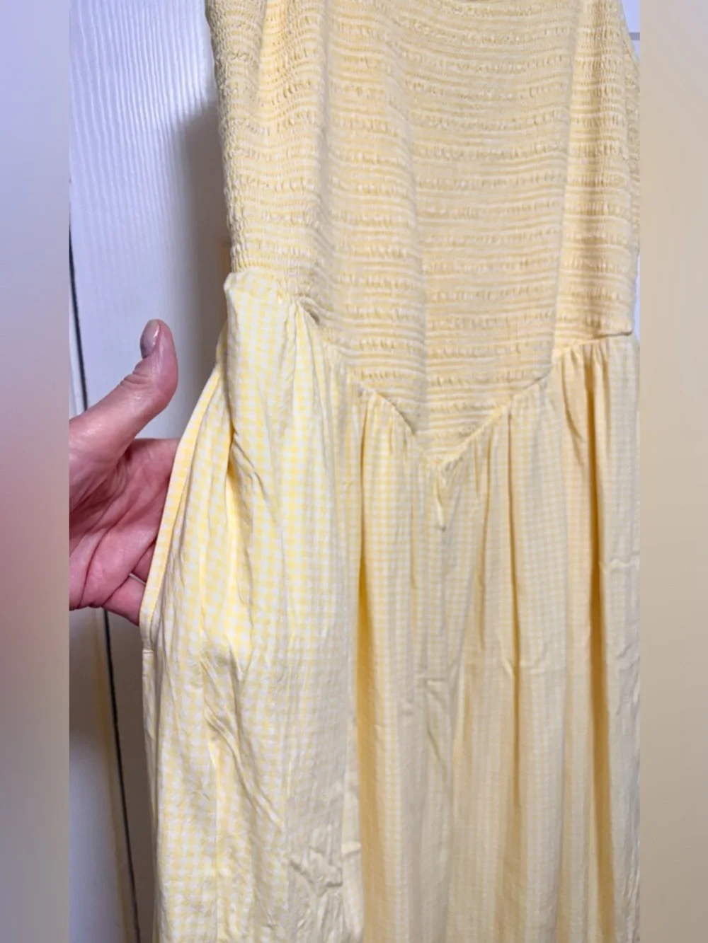 a new day Yellow Smocked Tank Midi Dress - Picture 4 of 8